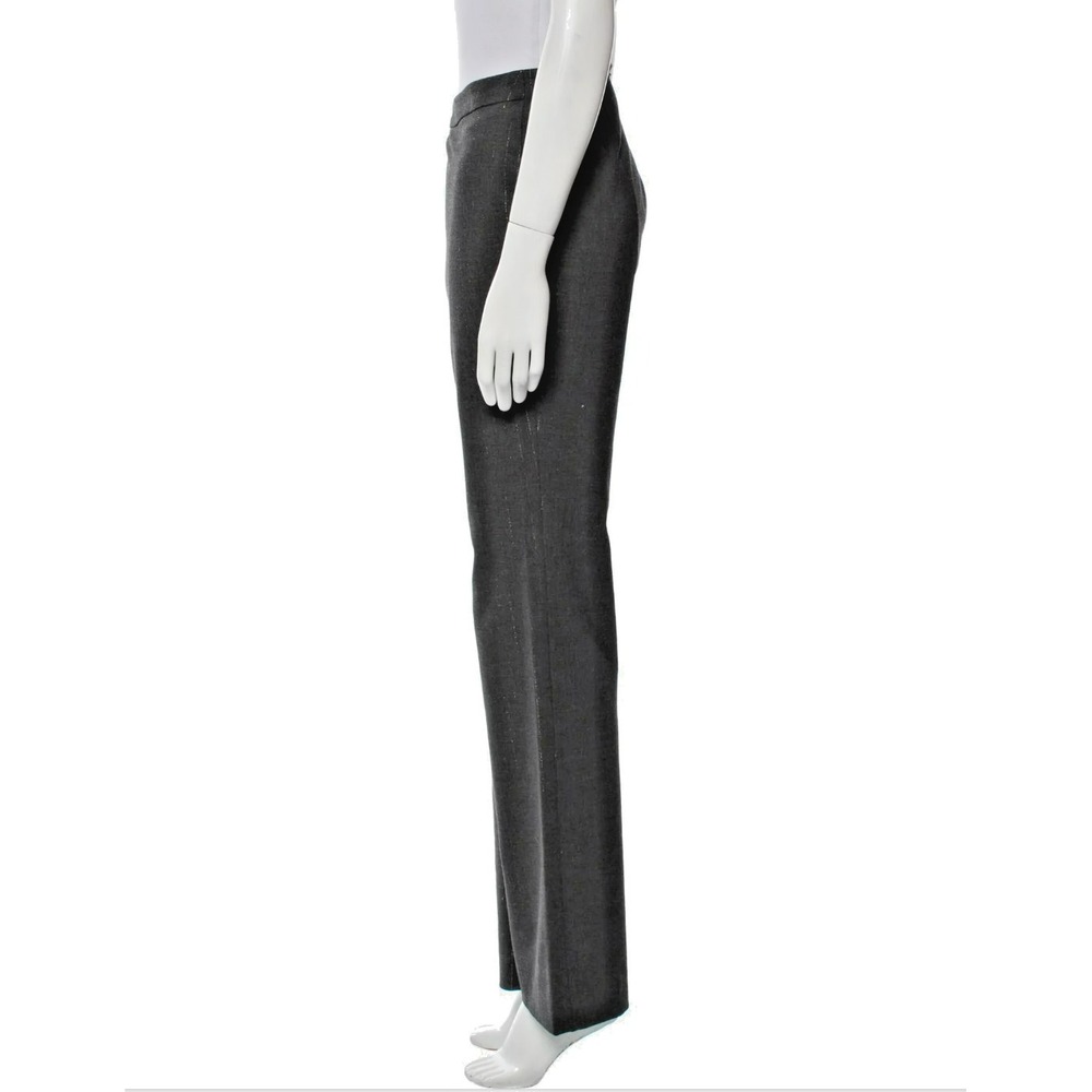 V2 Versace Classic Black Wool Crystal Detail High Rise Pants US16 IT52